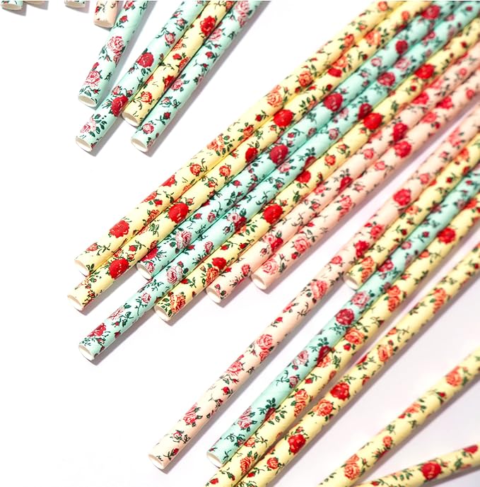 75-Pack Eco-Friendly Biodegradable Paper Straws - Image 2