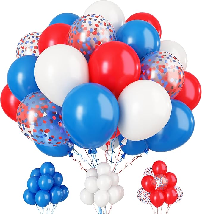 Paready Red and Blue Latex Balloons by Paready