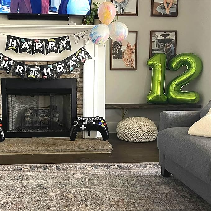 40 Inch Green Number 1 Balloon for 1st Birthday Decoration, Large Self Inflate - Image 6
