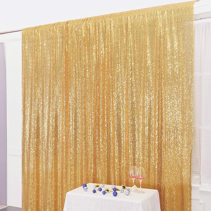 Gold Sequin Photography Backdrop Curtain - Image 8