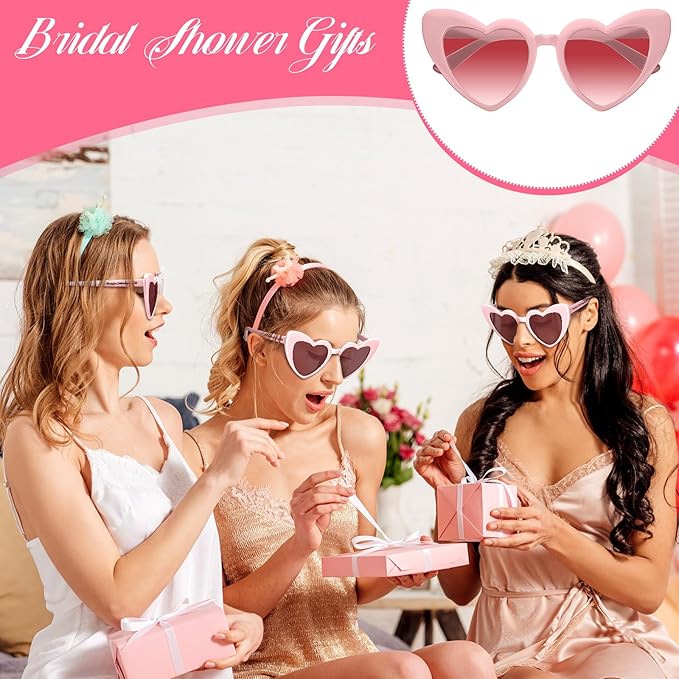 Vabean Wedding Heart Sunglasses Bulk Wedding Gifts Bachelorette Bridal Party - Image 2