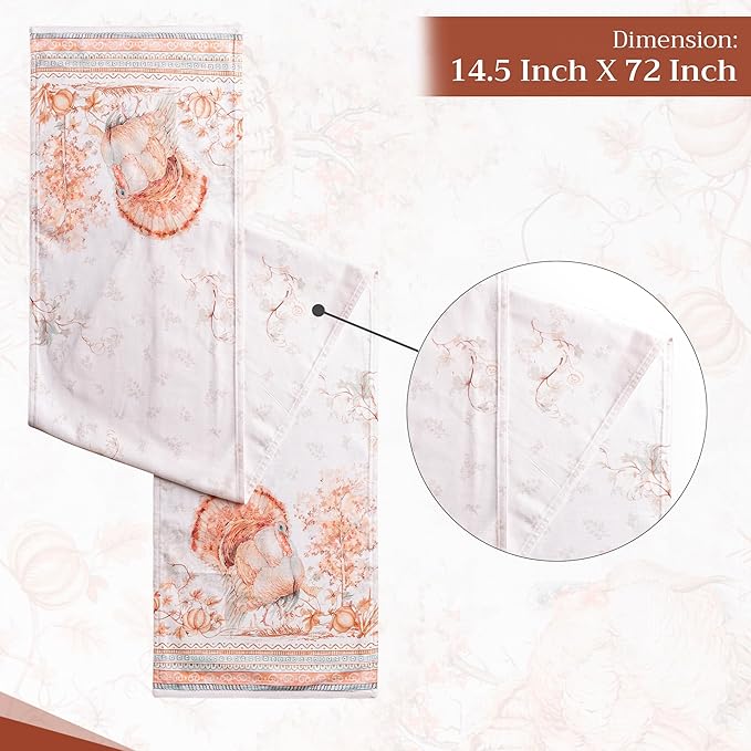 Maison d' Hermine Table Runner 100% Cotton Double Layer Table Runners 72 inches - Image 4