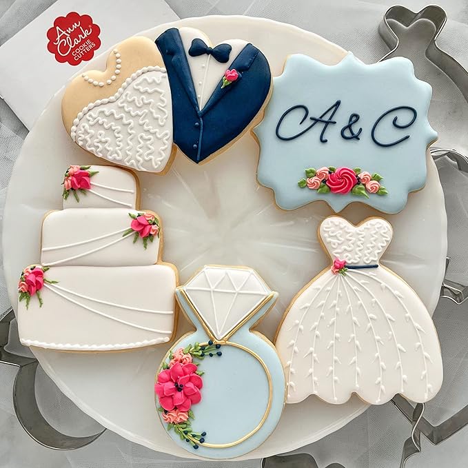 Ann Clark Cookie Cutters Wedding Cookie Cutters 5-Pc Set Made in the USA by AnnClarkCookieCutters