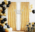 Juya Delight 2PCS 2FTx8FT Gold Sequin Curtains by JuyaDelight