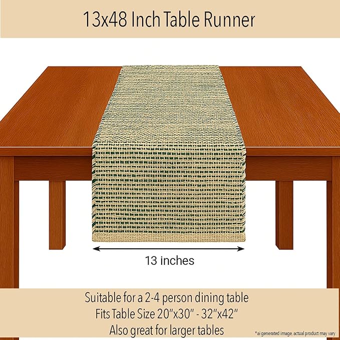 Chardin home Natural Jute Table Runner 13x48 Inch – Vintage Boho Rustic Table - Image 4