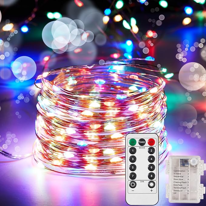 1 Pack 32.8 Ft. Battery Operated Outdoor String Lights by Ariceleo