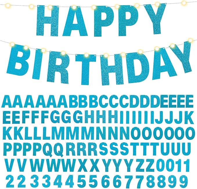 TaoBary 112 Pcs DIY Letter Custom Banner Glitter Customizable Banner Kit by TaoBary
