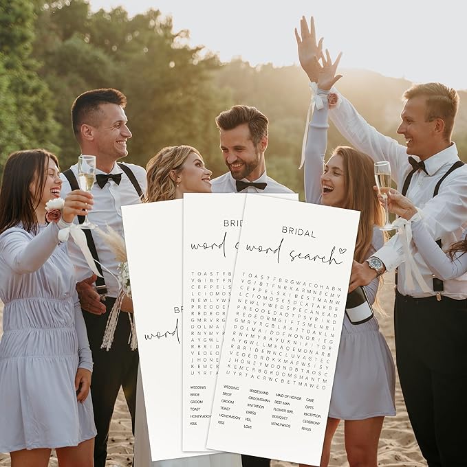 Bridal Shower Games, Word Search, Wedding Shower Games - Image 7