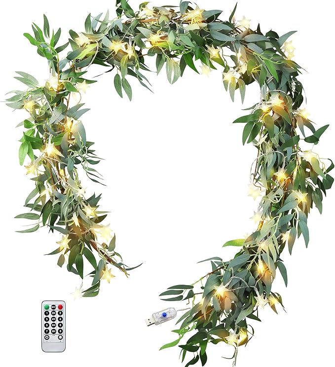 Enchanting Decor: Pair of Flexible Rustic Willow Garlands Adorned by FiveSeasonStuff