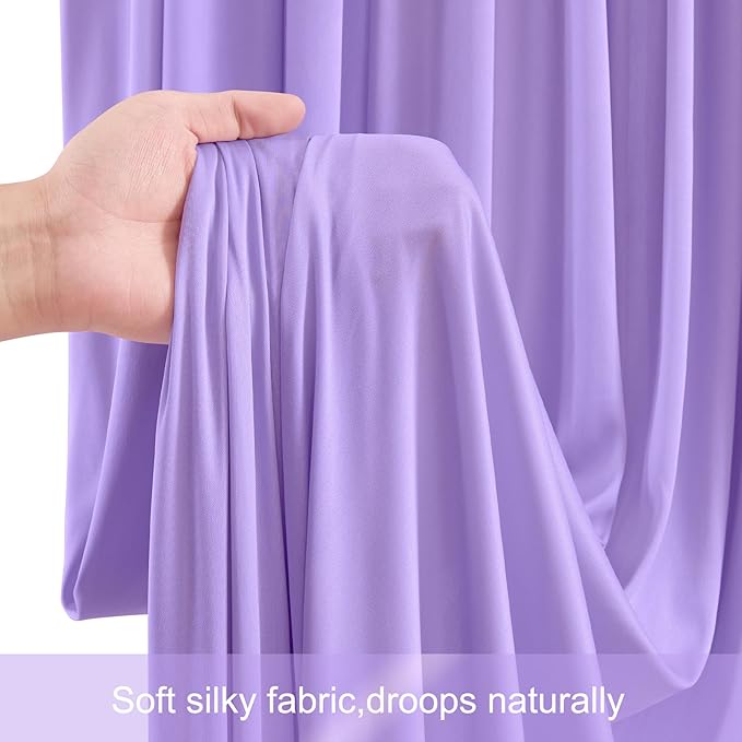 20ft x 12ft Lavender Backdrop Curtains Wrinkle Free Backdrop Curtain - Image 6