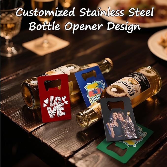 Personalized Credit Card Bottle Opener, Custom Stainless Steel Beer Bottle - Image 6