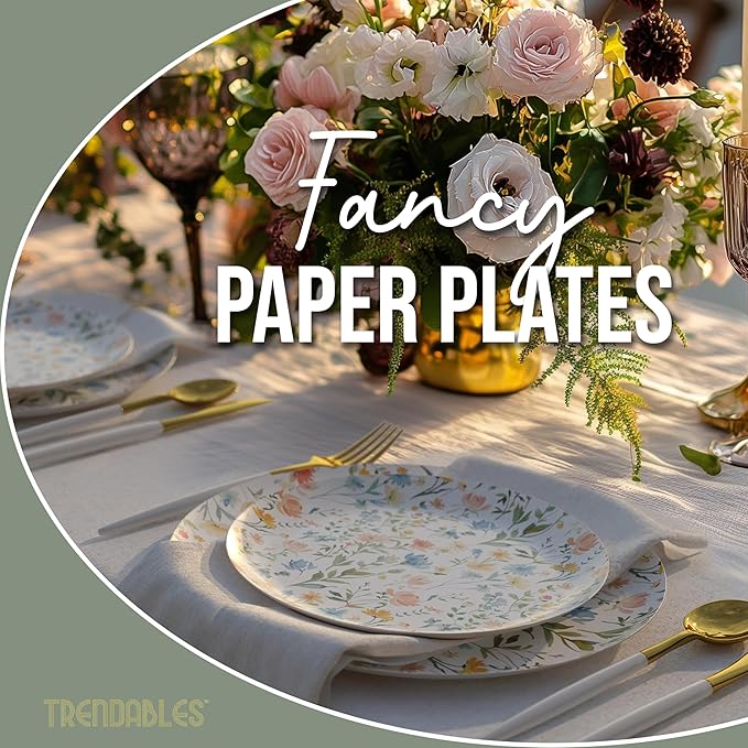 Trendables Heavy Duty Paper Plates Set - Image 8