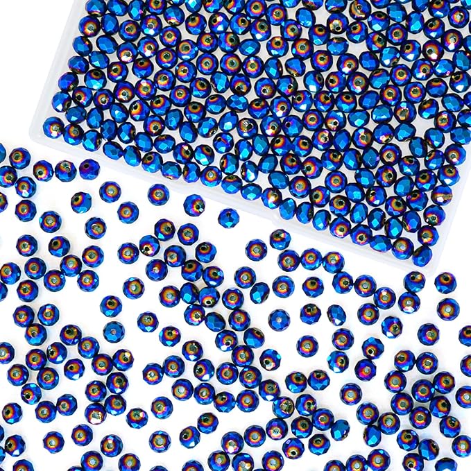 460Pcs 8mm Crystal Glass Beads for Jewelry Making Beads for Bracelets Necklace by Laopottbeads