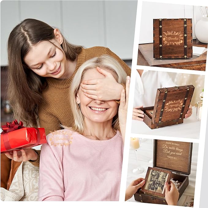 AW BRIDAL Keepsake Box Wood Memory Box - Image 7