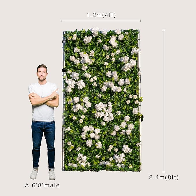 Artificial Luxury‌ Flower Wall Panels, Gorgeous 3D Silk Floral Backdrop - Image 6