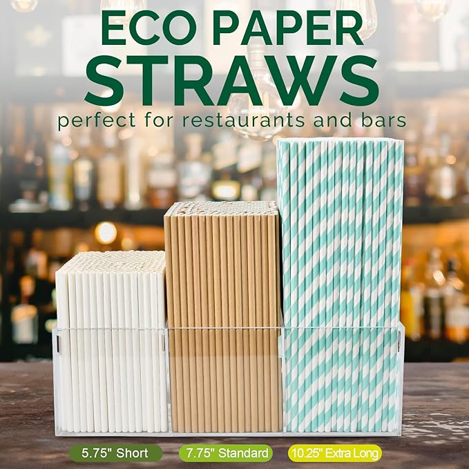 Aqua Paper Straws 10 Inch Extra Long - Image 6