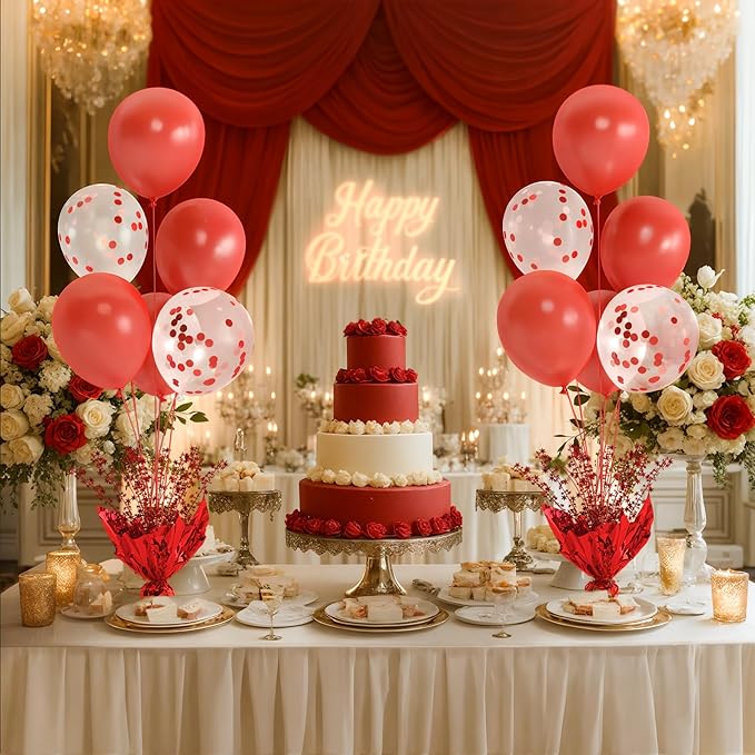 2 Set Red Balloon Table Centerpieces - Image 3