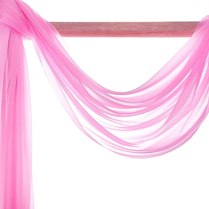 VDS Pack of 1 Panel Wedding Arch Draping Fabric Sheer Chiffon Fabric Drapery - Image 5