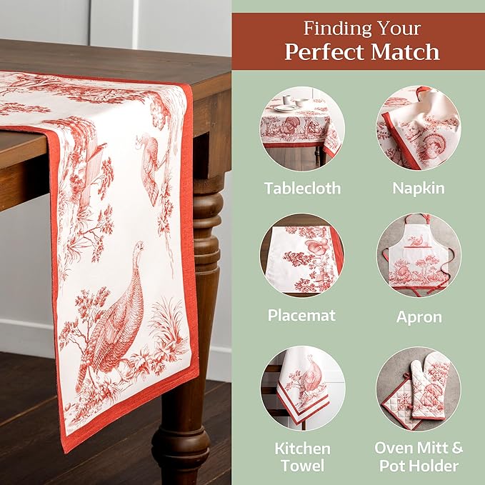 Maison d' Hermine Table Runner 100% Cotton Double Layer Table Runners 108 - Image 5