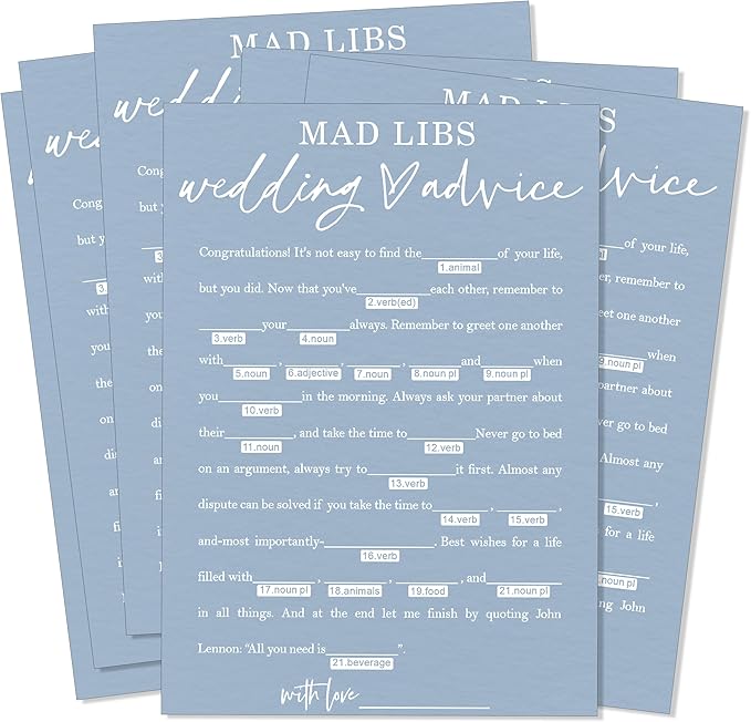 Wedding Advice Cards by Unknown