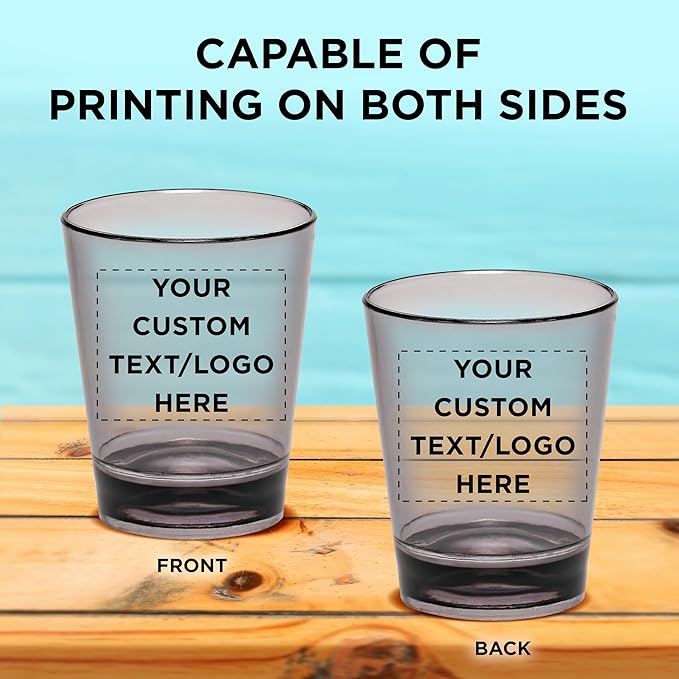 Custom Translucent Plastic Shot Glasses 1.5 oz. Set of 10, Personalized Bulk - Image 6