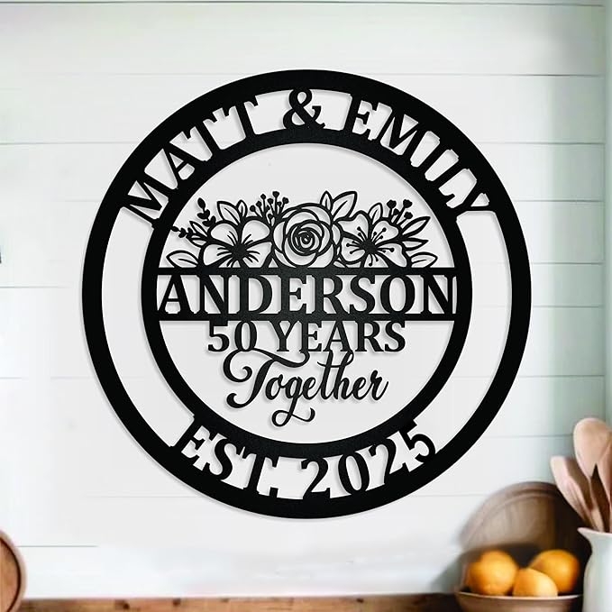 NAZENTI Personalized Metal Sign Wedding Gift - Image 6