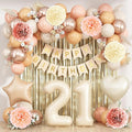 Beige 21st Birthday Decorations by KAINSY