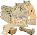 GIOIPC 50Pcs 5 x 7 Inch Linen Burlap Sheer Bags by GIOIPC