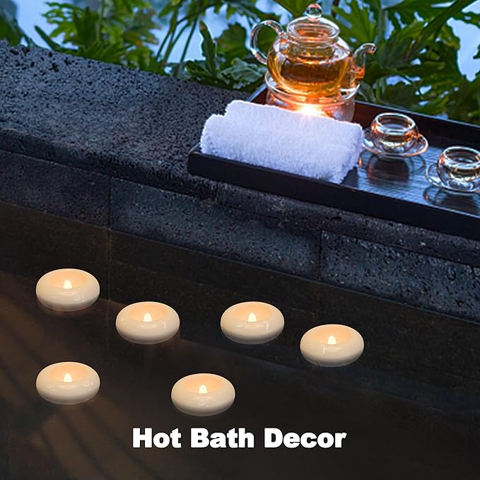 Aignis 48pcs Flameless LED Floating Candles, 120+ Hours Glow Time, 3 Inch - Image 3