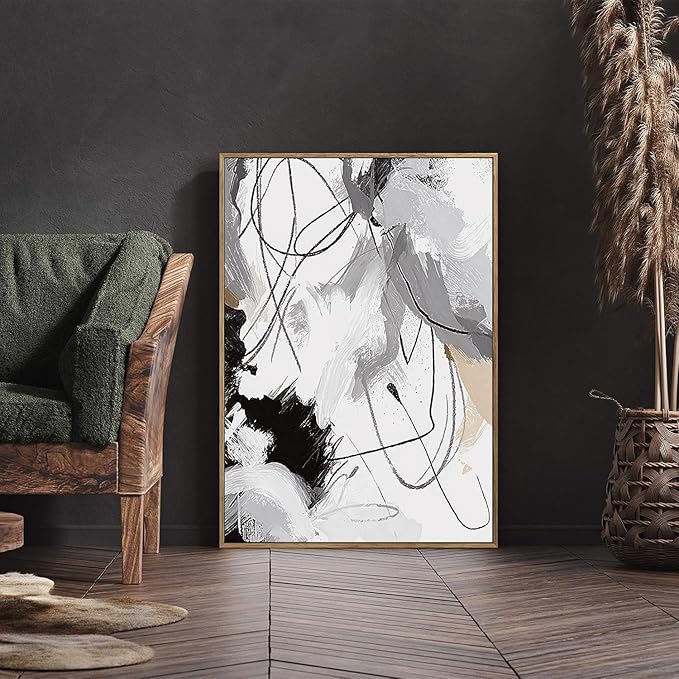 myusuar 3 Piece Large Modern Abstract Canvas Framed Wall Art - Image 5