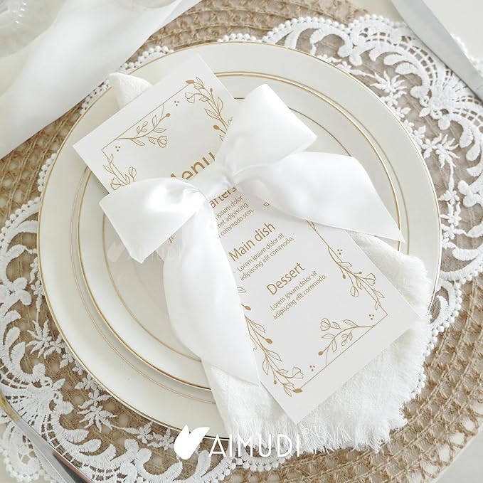 AIMUDI White Satin Bows 5.5" Bows - Image 6