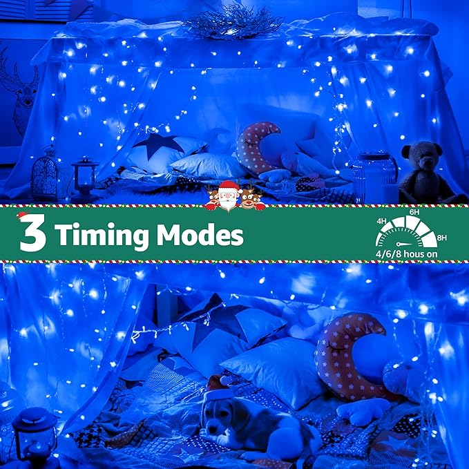 Christmas Lights Outdoor Waterproof, 196 FT 600 LED String Lights - Image 3