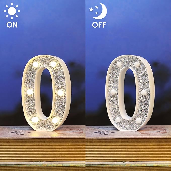 Light Up Marquee Letters for Table Decorations, Glitter Signs for Prom - Image 2