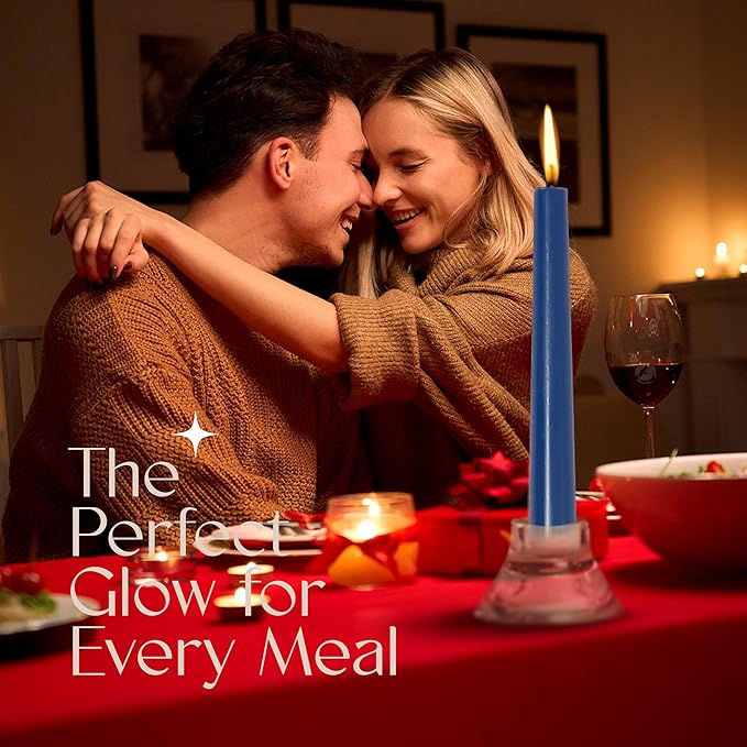 Leor & Lair Blue Taper Candles - Image 4