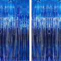 GOER 6.4 ft x 9.8 ft Metallic Tinsel Foil Fringe Curtains, Graduation by GOER