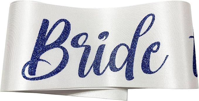 Bride to Be Sash Blue, Bride Sash Bachelorette Party Bridal Shower Sashes - Image 3