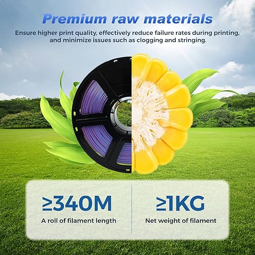 FLASHFORGE Rapid PLA Filament 1.75mm +/- 0.02mm Blue to Pink Gradient, Max - Image 6