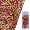 Edible Red & White & Super Gold Pearl Sugar Sprinkles Candy 2mm Mini Pearls by KandlrikMagicSprinkles