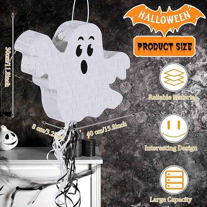 Leitee Halloween Pinatas Spooky Ghost Pinata Halloween Mexican Pinatas - Image 2