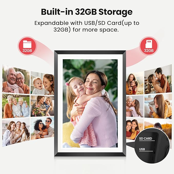 RCA 10.1" WiFi Digital Picture Frame, Electronic Photo Frames 32GB Storage - Image 4