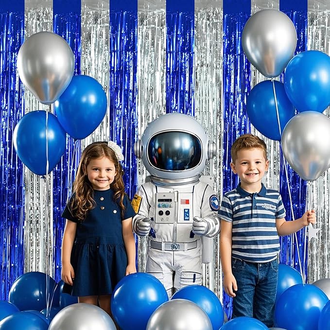 BEISHIDA 2Pcs Blue Silver Door Streamers Congrats Grade 2025 Decoration - Image 4