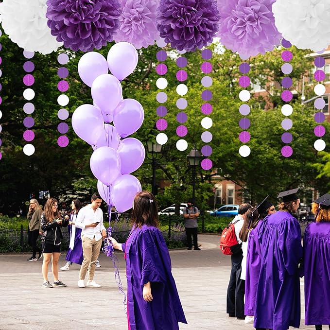 Purple White Lavender Party-Decorations Streamers - Image 5
