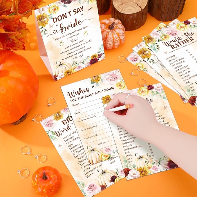 Estune 331 Pcs Bridal Shower Games Supplies, 5 Sets 250 Pcs Wedding Cards 1 Put - Image 5