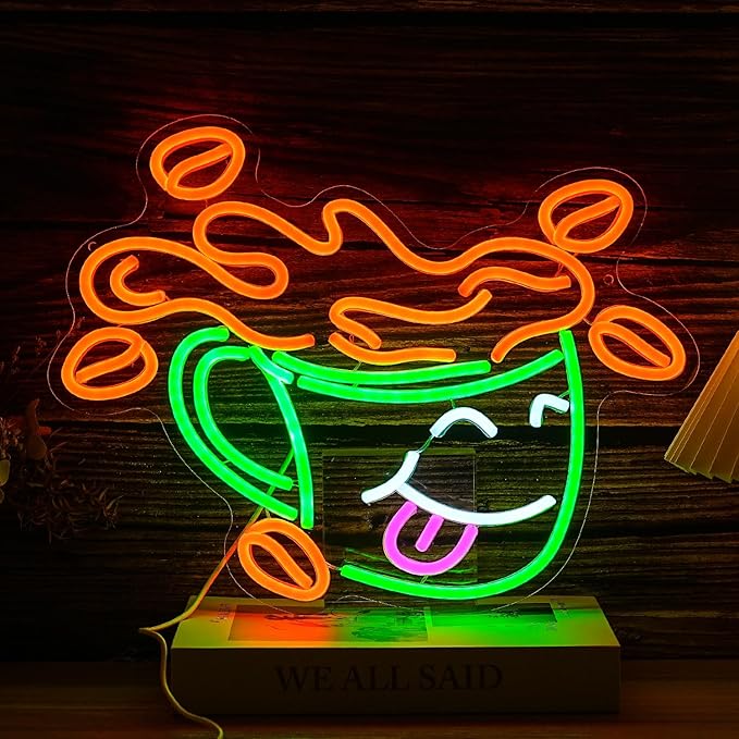 Coffee Neon Sign LED Cafe Light up Sign by BNEMCEZHLEDNEONSIGN