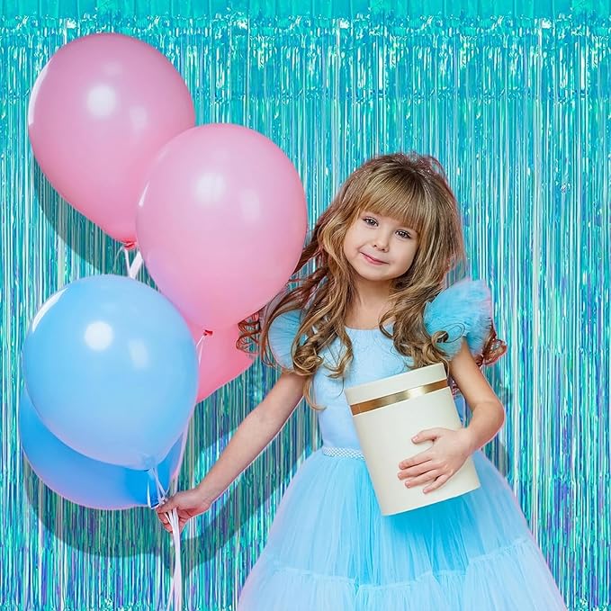 BRAVESHINE Party Decorations Iridescent Foil Fringe Backdrop - Image 6