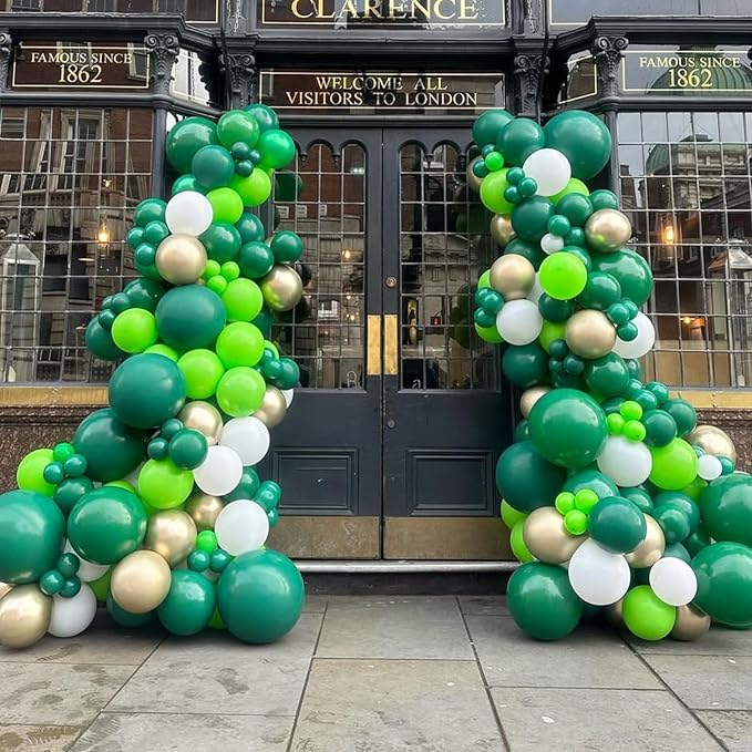 Green and Gold Balloons Garland Arch Kit, St. Patrick's Day, Baby Shower - Image 6