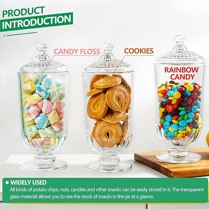 24oz Clear Glass Candy Jar - Image 4