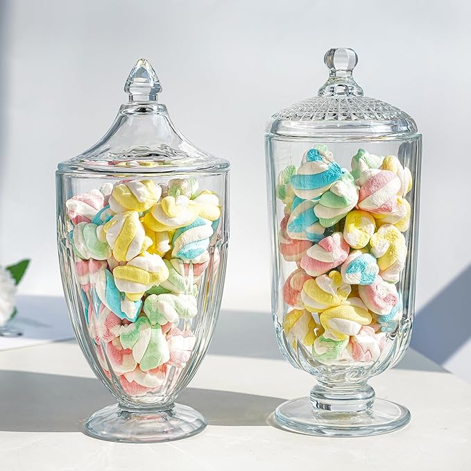 26oz Glass Decorative Candy Jars Clear Cookie Jar Storage Jar - Image 8