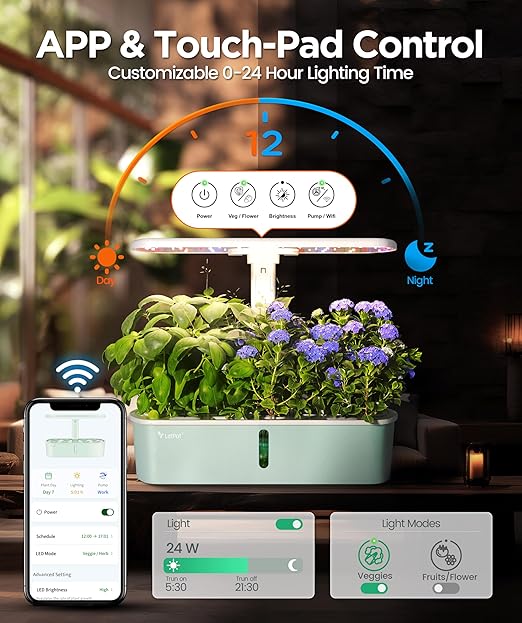 LetPot LPH-Air Hydroponics Growing System Kits, APP & WiFi Controlled Smart - Image 3