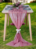 MDS 15 Pack 10ft Chiffon Table Runner 29 x 120 Inches Sheer Wedding Runner by MDS